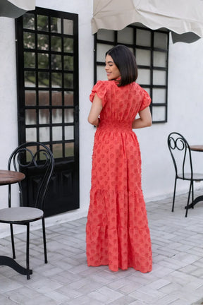 Vestido Pérola Longo de Laise Coral