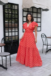 Vestido Pérola Longo de Laise Coral