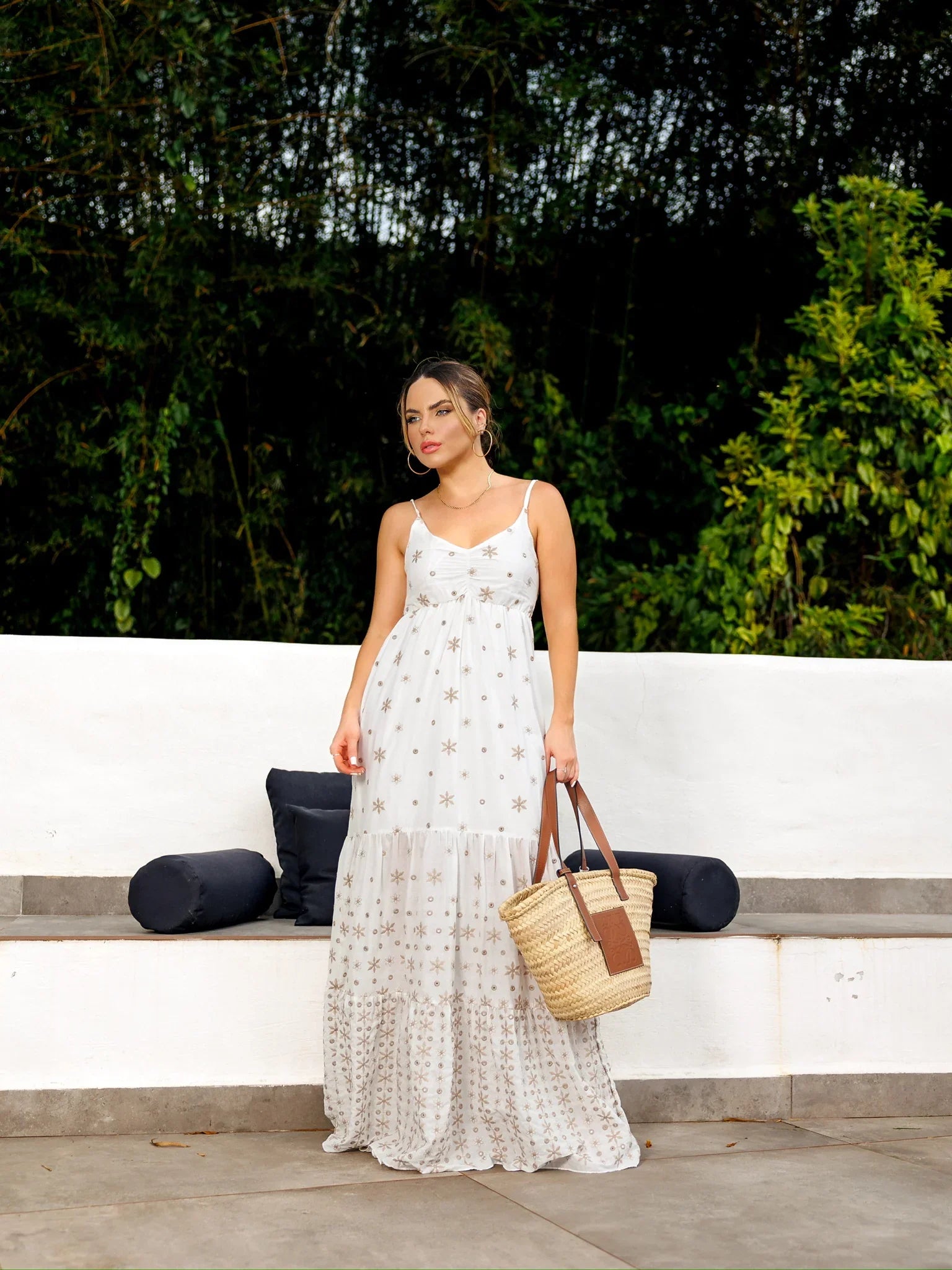 Vestido Camila de Laise Bicolor Branco