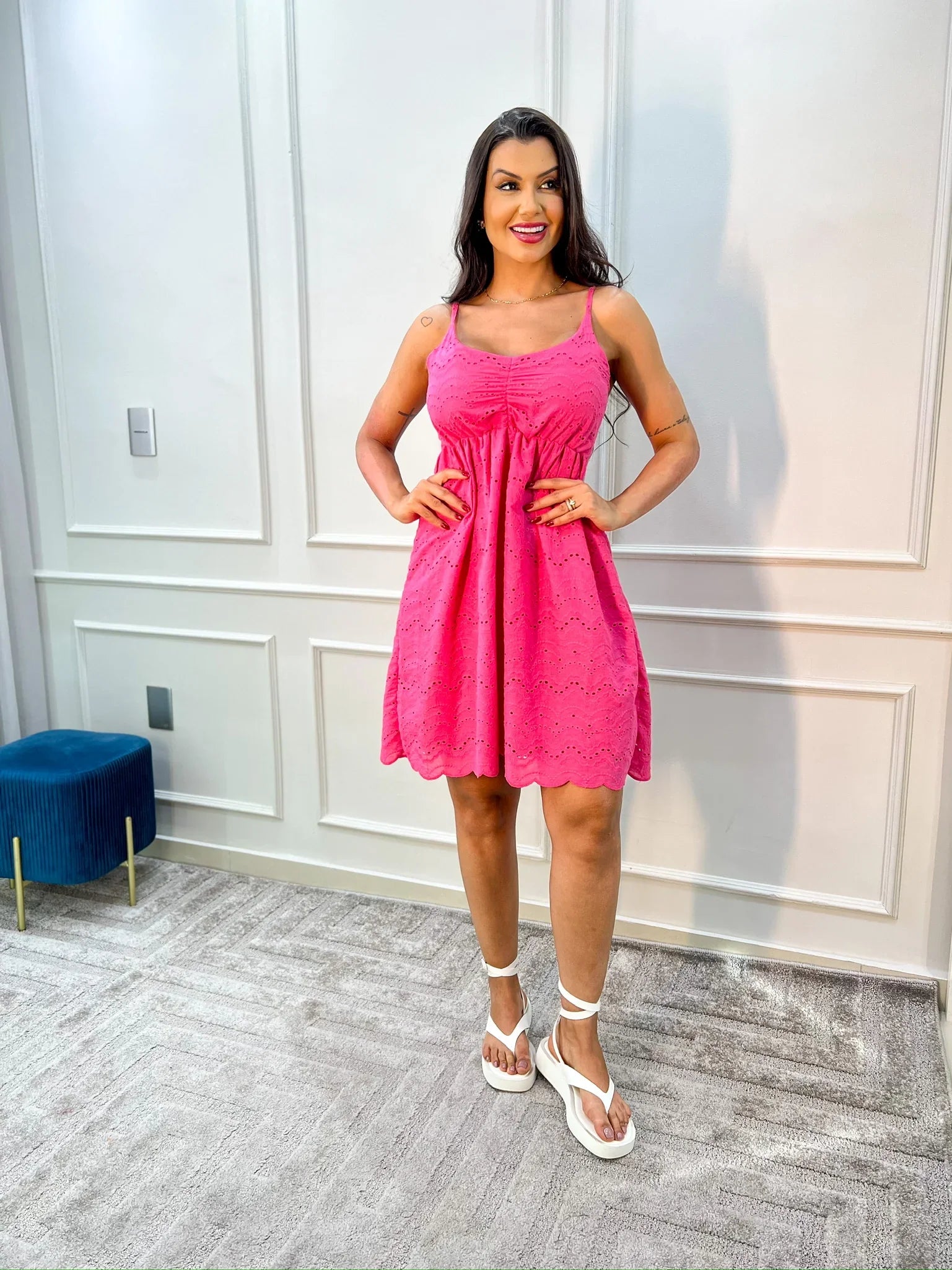 Vestido Camila Curto de Laise Rosa