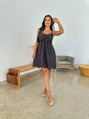 Vestido Camila Curto de Laise Preto