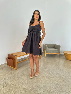 Vestido Camila Curto de Laise Preto