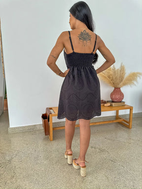 Vestido Camila Curto de Laise Preto